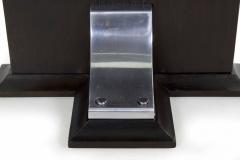Art Deco Ebonized Walnut and Aluminum Side Table - 724896