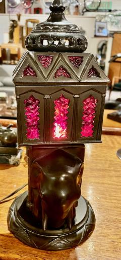 Art Deco Elephant Sculpture Lamp French 1930 - 1748896