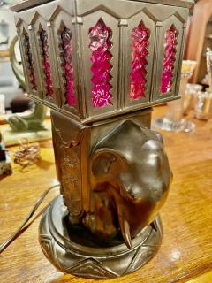 Art Deco Elephant Sculpture Lamp French 1930 - 1748933