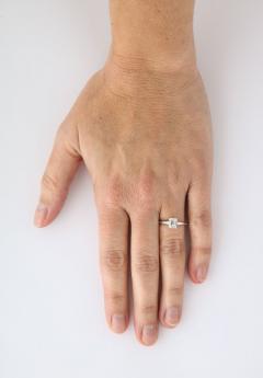 Art Deco Emerald Cut 1 07carat Diamond Engagement Ring with Baguettes GIA cert - 2327132