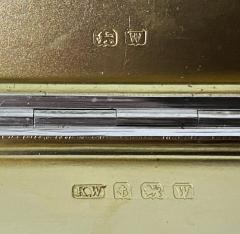 Art Deco English Silver Cigarette Case Birmingham 1946 - 3025321