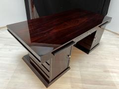 Art Deco Executive Desk Rosewood Veneer Lacquer France circa 1930 - 2403216