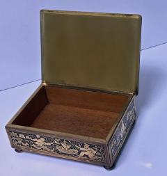 Art Deco Exotic Brass Jewellery Box Germany circa 1920 - 1056375