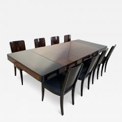 Art Deco Expandable Dining Room Set with 8 Chairs Makassar France circa 1930 - 2991171