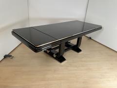 Art Deco Expandable Table Black Lacquer and Chrome France circa 1935 - 3795556