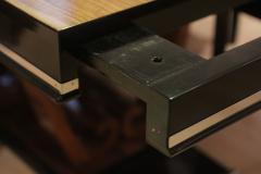 Art Deco Expandable Table Walnut Veneer and Chrome - 868469