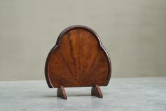 Art Deco Fire Screen in Walnut Burl Veneer 1930s - 4677344