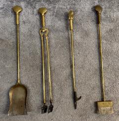 Art Deco Fireplace Brass Sea Shell Design Tools - 3450495
