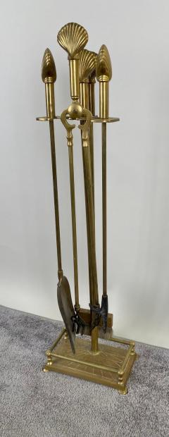 Art Deco Fireplace Brass Sea Shell Design Tools - 3450500