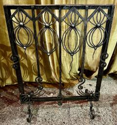 Art Deco Firescreen French Ironwork Fer Forge - 3783848