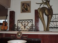 Art Deco Firescreen with Andirons - 1492435