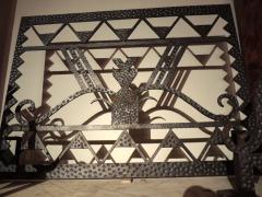 Art Deco Firescreen with Andirons - 1492437