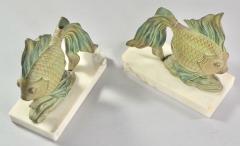 Art Deco Fish Bookends Sculptures - 1492362