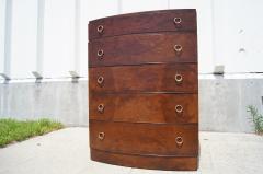 Art Deco Five Drawer Dresser in Myrtle Burl - 126204