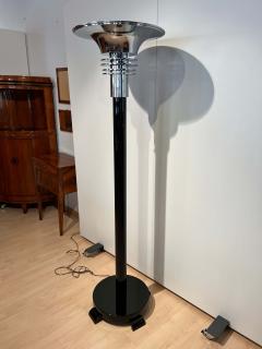 Art Deco Floor Lamp Black Lacquer Chrome France circa 1930 - 2580184