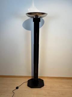 Art Deco Floor Lamp Black Lacquer and Chrome France circa 1930 - 2339724