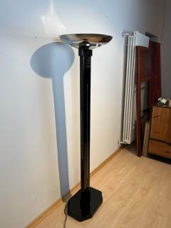 Art Deco Floor Lamp Black Lacquer and Chrome France circa 1930 - 2339725