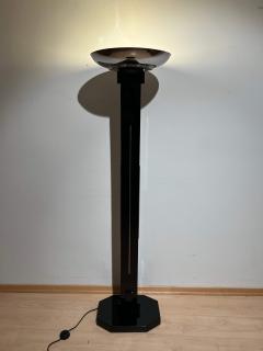 Art Deco Floor Lamp Black Lacquer and Chrome France circa 1930 - 2339731