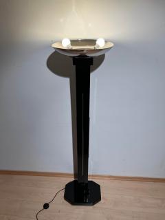 Art Deco Floor Lamp Black Lacquer and Chrome France circa 1930 - 2339733