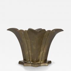 Art Deco Floral Metal Vase - 4742356
