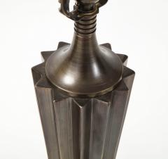 Art Deco Fluted Bronze Lamps - 2132247