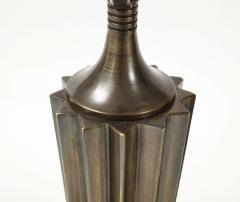 Art Deco Fluted Bronze Lamps - 2132248