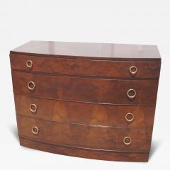 Art Deco Four Drawer Dresser in Myrtle Burl - 132314