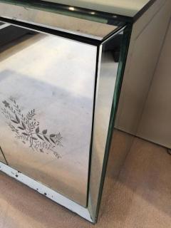 Art Deco French All Mirrored Bar Cabinet Revolving Door - 1367690