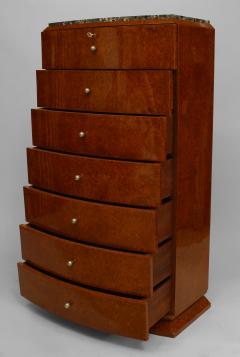 Art Deco French Amboyna Semaniere 7 Drawer Chest  - 465153