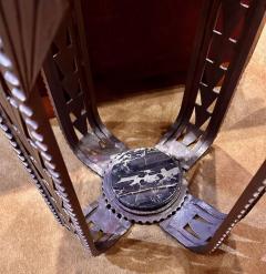 Art Deco French Style Iron Table in the Style of Edgar Brandt - 3783812