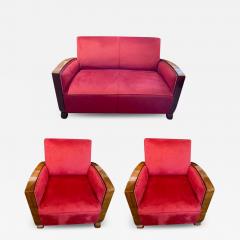 Art Deco French Three Piece Sofa Suite - 3789217