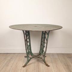Art Deco French Wrought Iron Garden Table - 4748494