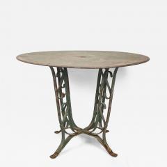 Art Deco French Wrought Iron Garden Table - 4748503