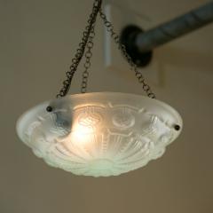 Art Deco Frosted Glass Pendant - 2255062