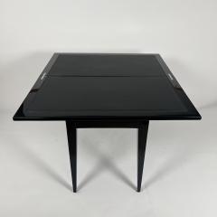 Art Deco Games Table Black Lacquer Red and Black leather France circa 1930 - 3872383