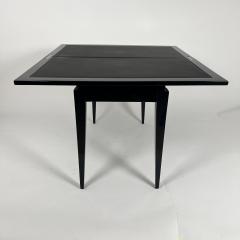 Art Deco Games Table Black Lacquer Red and Black leather France circa 1930 - 3872390