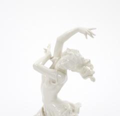 Art Deco German White Glazed Porcelain Dancing Figure Circa 1920s - 4796632