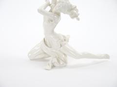 Art Deco German White Glazed Porcelain Dancing Figure Circa 1920s - 4796633