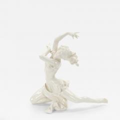 Art Deco German White Glazed Porcelain Dancing Figure Circa 1920s - 4796855