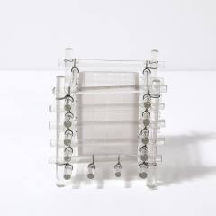 Art Deco Glass Rod Frosted Square Glass Rod Cachepot - 4304197