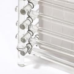 Art Deco Glass Rod Frosted Square Glass Rod Cachepot - 4304201