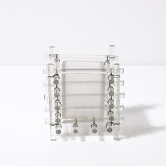 Art Deco Glass Rod Frosted Square Glass Rod Cachepot - 4304207