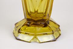 Art Deco Glass Vase Amber Colored Austria circa 1920 - 3443548