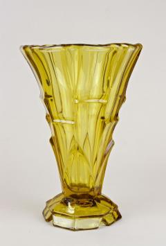 Art Deco Glass Vase Amber Colored Austria circa 1920 - 3443549
