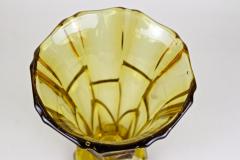 Art Deco Glass Vase Amber Colored Austria circa 1920 - 3443552