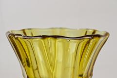 Art Deco Glass Vase Amber Colored Austria circa 1920 - 3443554