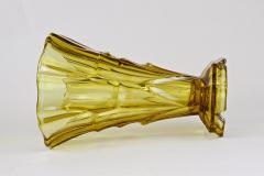 Art Deco Glass Vase Amber Colored Austria circa 1920 - 3443556