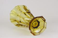 Art Deco Glass Vase Amber Colored Austria circa 1920 - 3443557