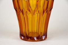 Art Deco Glass Vase Amber Colored Austria circa 1920 - 4121958
