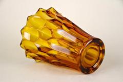 Art Deco Glass Vase Amber Colored Austria circa 1920 - 4121962